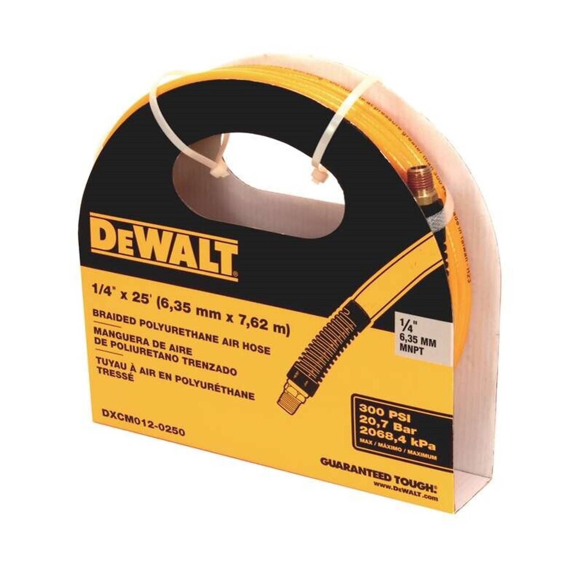 DEWALT, Hose, DeWalt, Polyurethane, 1/4in.x25ft., Hose Diameter 1/4 in, Hose Length 25 ft, Model# DXCM012-0250
